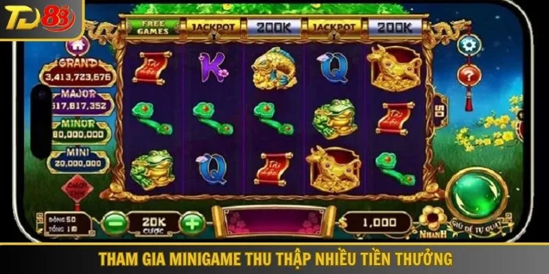 Tham gia Mini game thu thập nhiều tiền thưởng