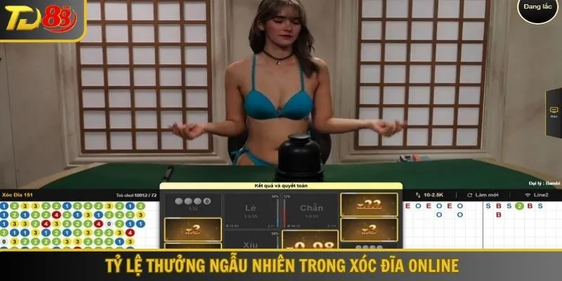Lựa chọn tỷ lệ thưởng ngẫu nhiên để nâng cao tiền thưởng từ Xóc đĩa
